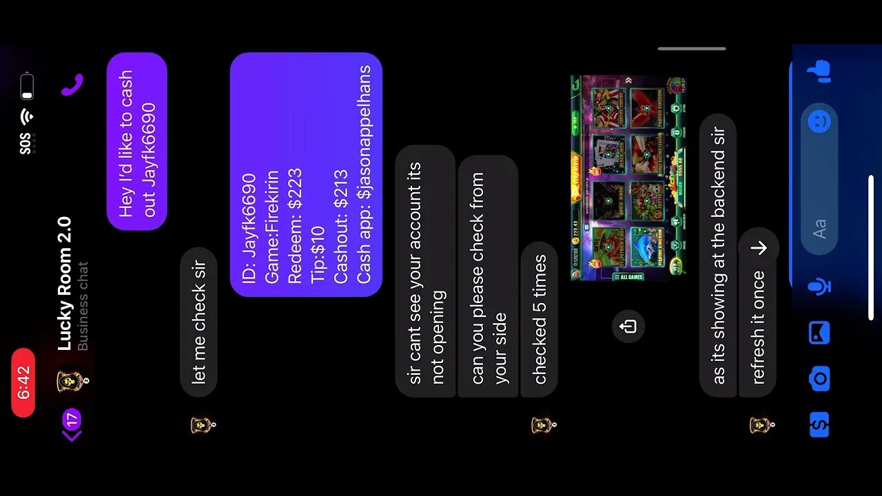 Scammers don’t pay on firekirin Lucky Room 2.0