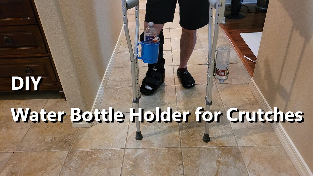 DIY Bottle Holder for Crutches