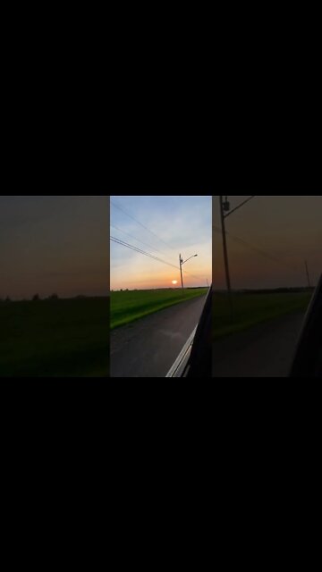 Driving away from sunset