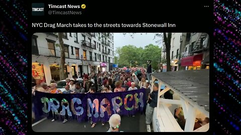 NYC Drag Marchers chant "we’re here, we’re queer, we’re coming for your children"