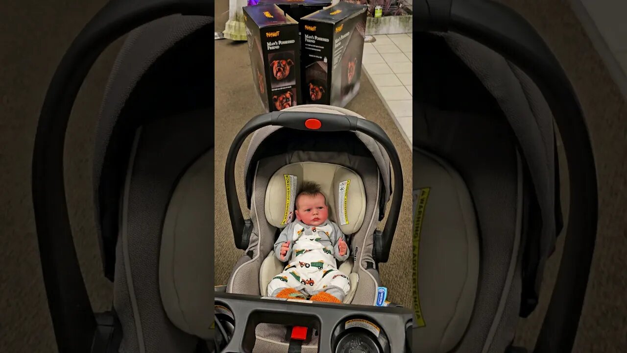 Shopping with Reborn Baby at Halloween Store