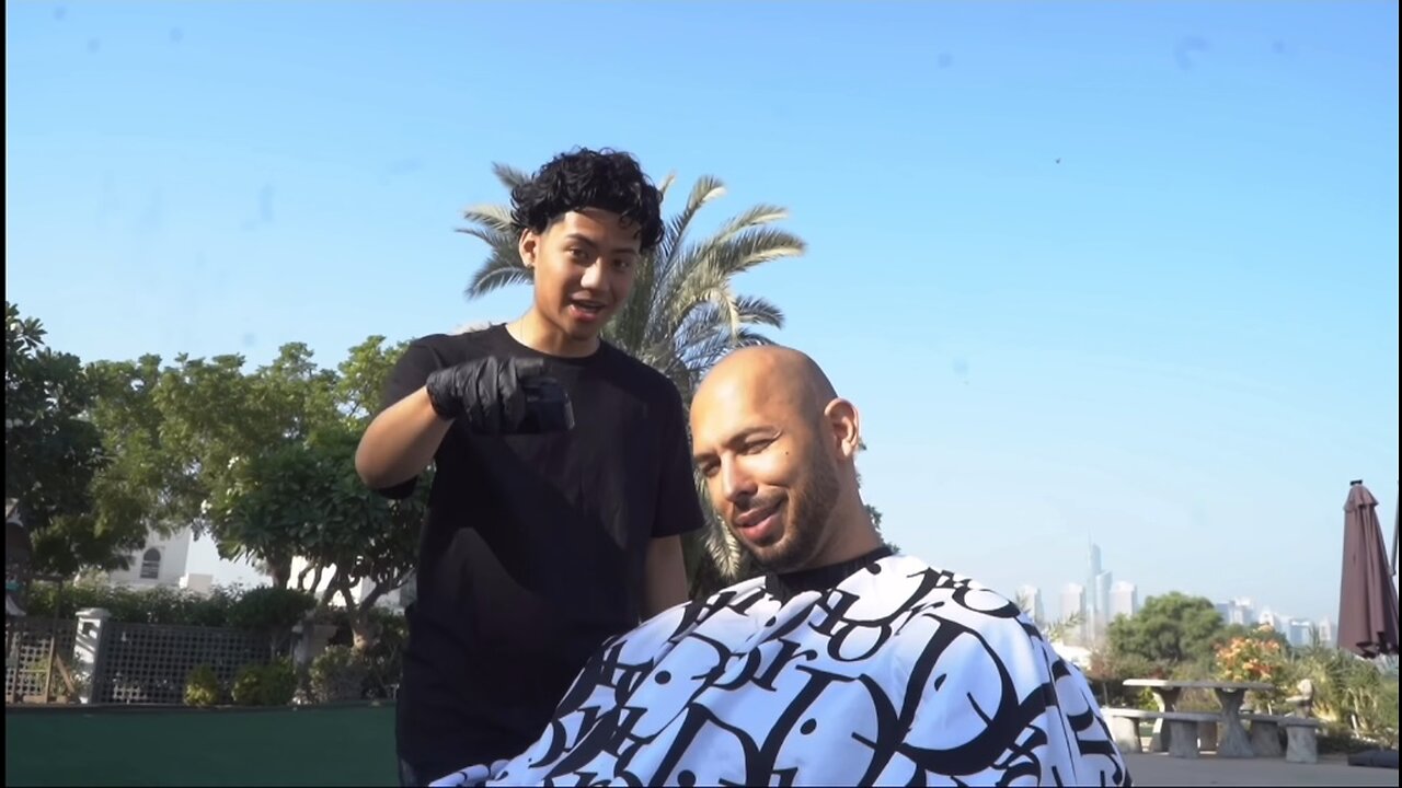 Andrew Tate Pays YouTuber $10,000 For a Haircut in Dubai