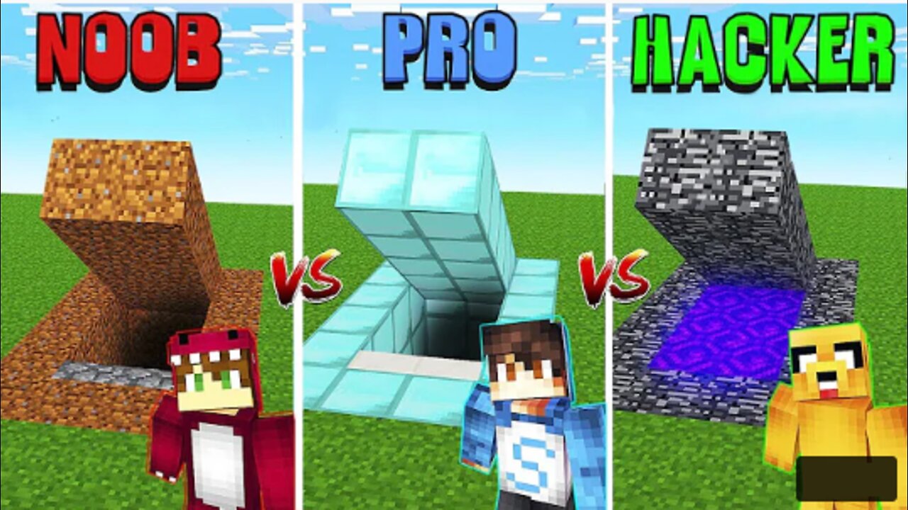 Minecraft BUNKER NOOB a BUNKER PRO 2022 Who gonna win challenge?!?!?