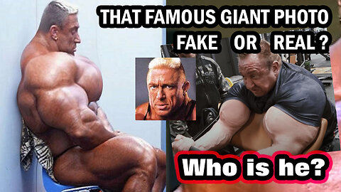 The Truth about the GIANT bodybuilder in the photo - Real or Fake? Who is he?