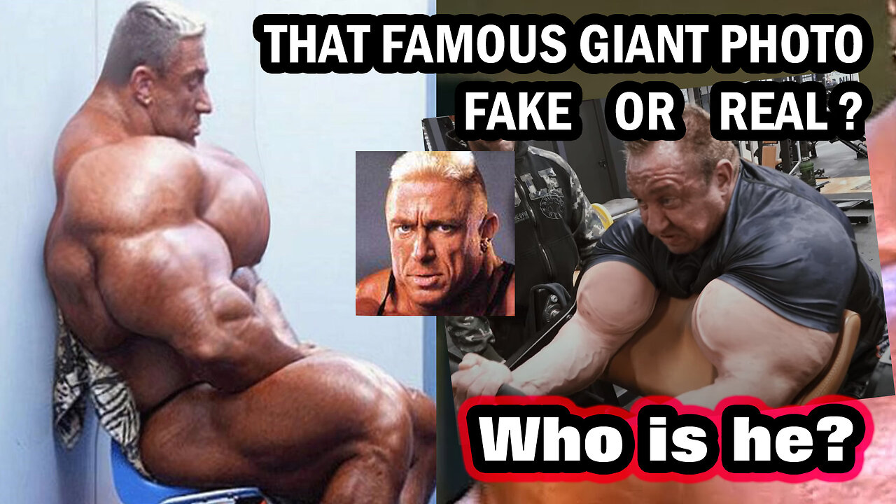 The Truth about the GIANT bodybuilder in the photo - Real or Fake? Who is he?