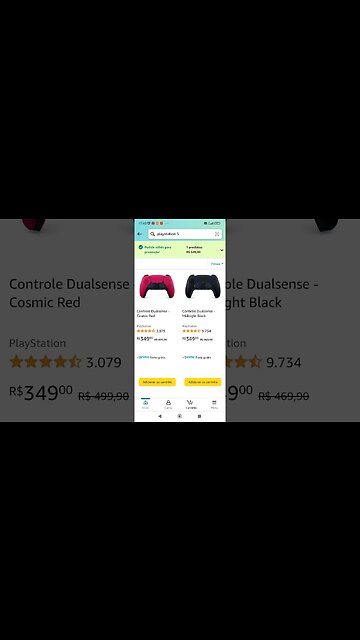 R$299,00 Controle DualSense PS5 - Black Friday