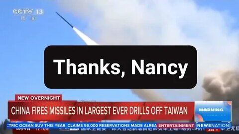 China Launching Missiles Already: Thanks Nancy Pelosi! #china 🇨🇳