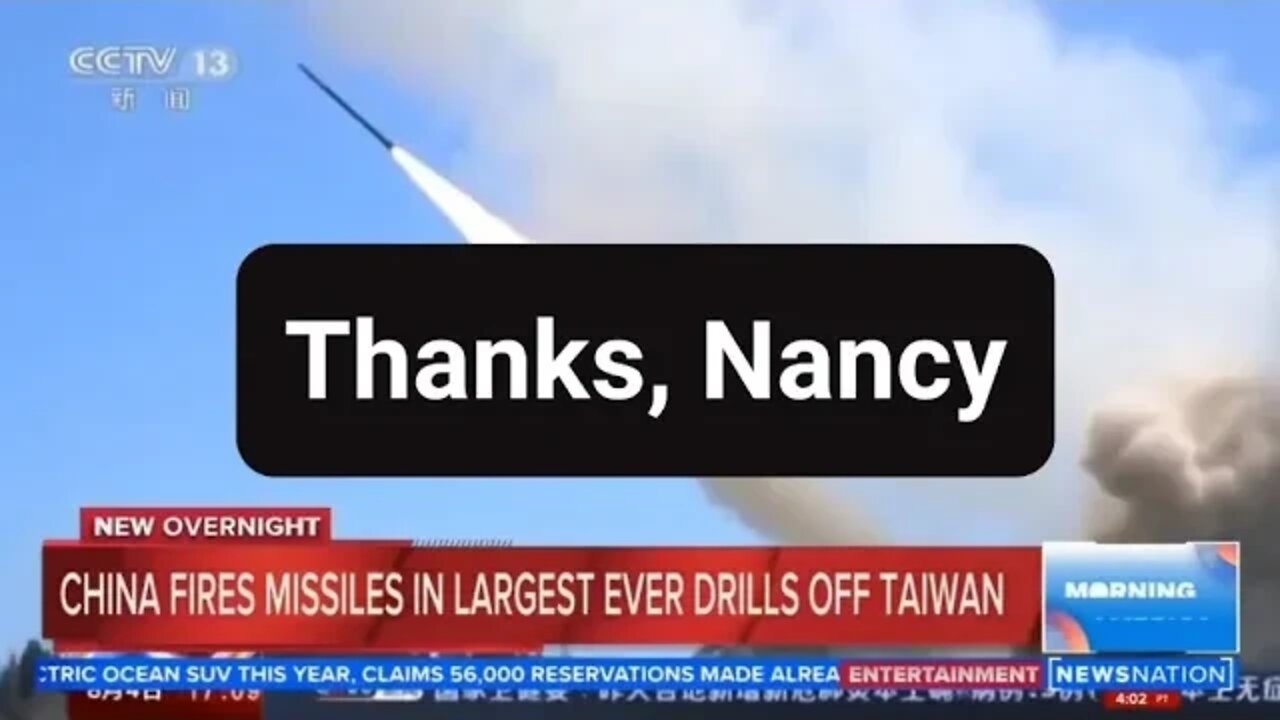 China Launching Missiles Already: Thanks Nancy Pelosi! #china 🇨🇳