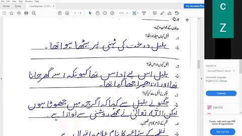 Zoom Online Urdu A Class IV 7 12 2020