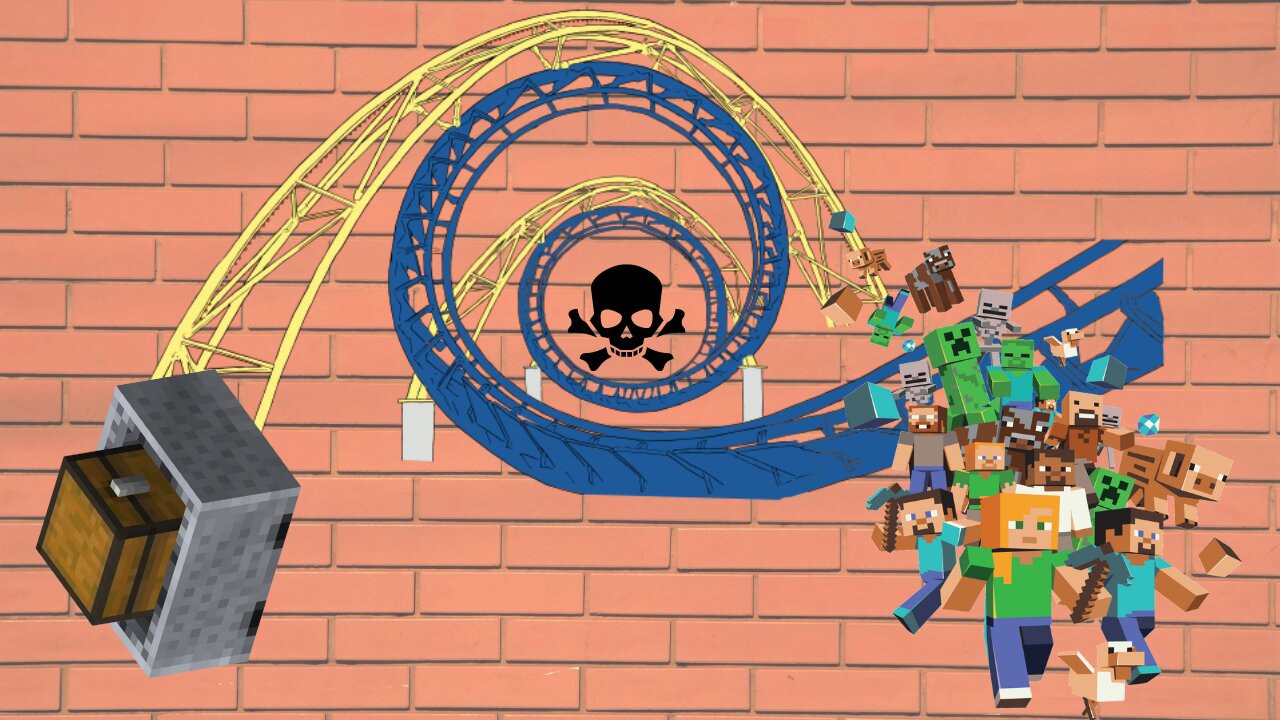 Minecraft- Deadly Roller Coaster #minecraft