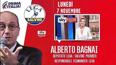 🔴 Interventi dell'On. Alberto Bagnai, Responsabile econom. Lega, ospite a Start su SkyTg24 (7/11/22)