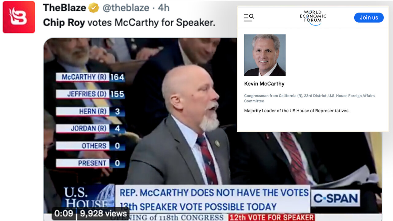 Speaker Of The House | Is the Republican Party Choosing a World Economic Forum Member to Become the Speaker of the House? PRO TIP: When In Doubt, DON'T VOTE WORLD ECONOMIC FORUM MEMBERS INTO LEADERSHIP POSITIONS