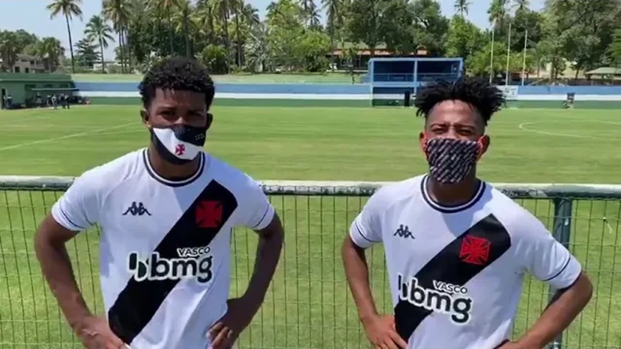 Andrey e Andrey falando sobre a vitória do Vasco no Carioca Sub-20