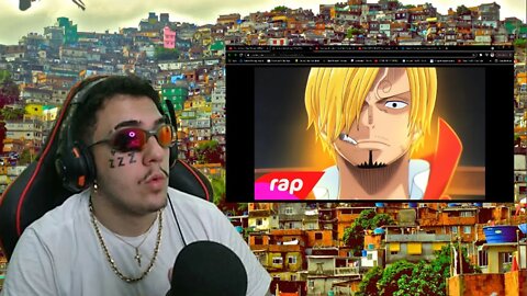 FUNKEIRO REACT Rap do Sanji (One Piece) - APENAS UM TRAGO | NERD HITS