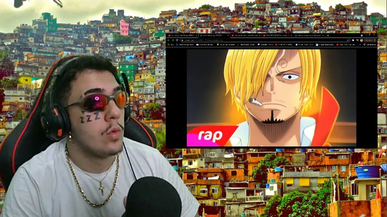 FUNKEIRO REACT Rap do Sanji (One Piece) - APENAS UM TRAGO | NERD HITS