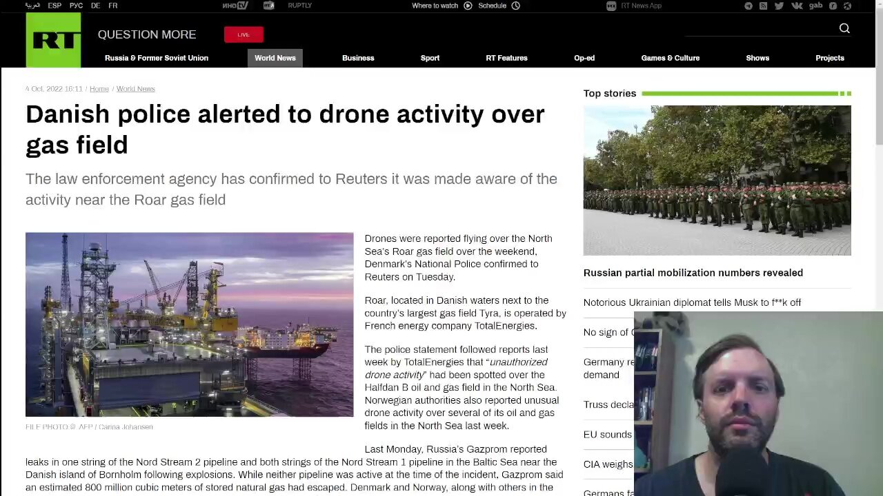 Unusual, unauthorized drone activity near oil and gas fields in Denmark and Norway