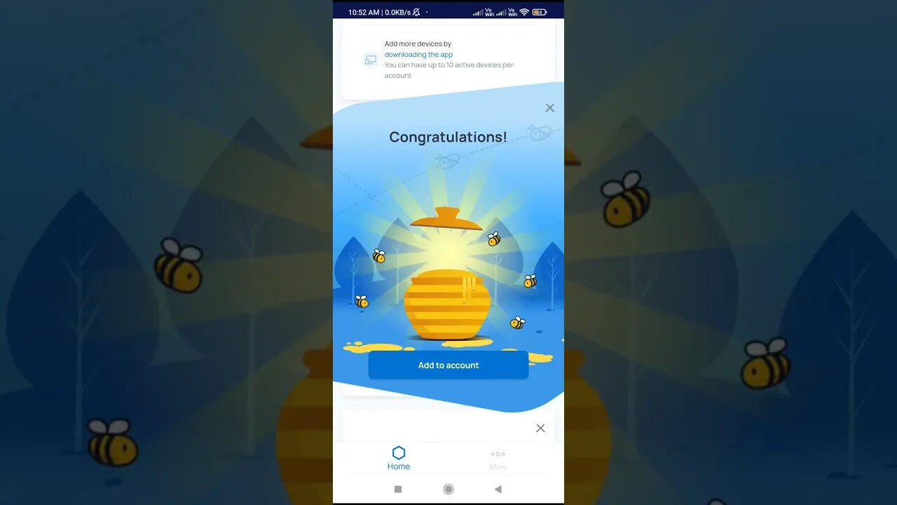 Honeygain 50 points earning proof #shorts #honeygain #earningapps