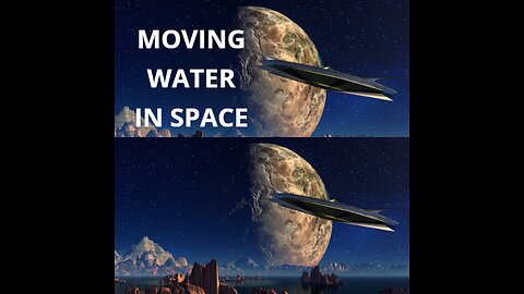 Moving Water in Space In 4k