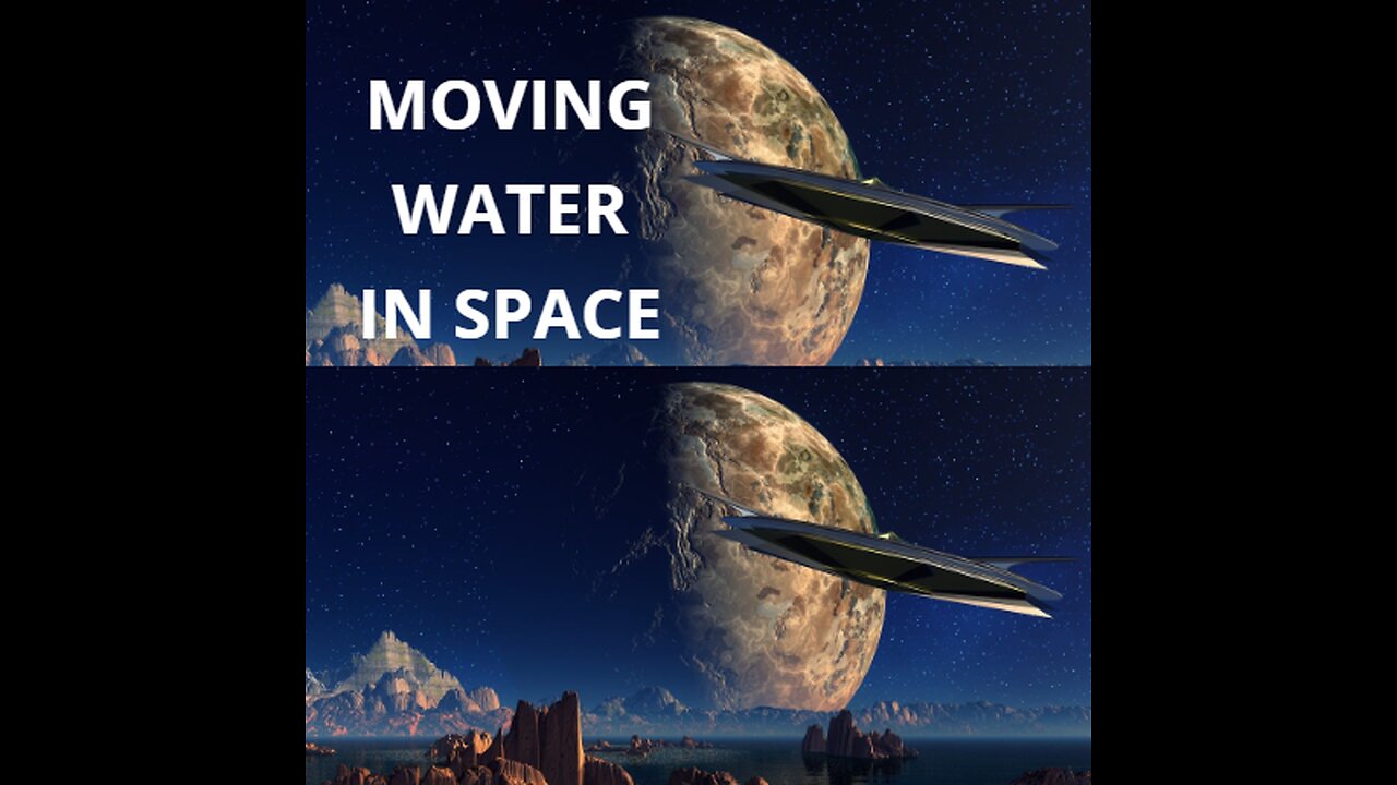 Moving Water in Space In 4k