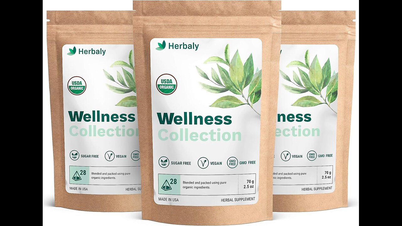 Herbaly Wellness Collection Tea - 8 Active Herbs