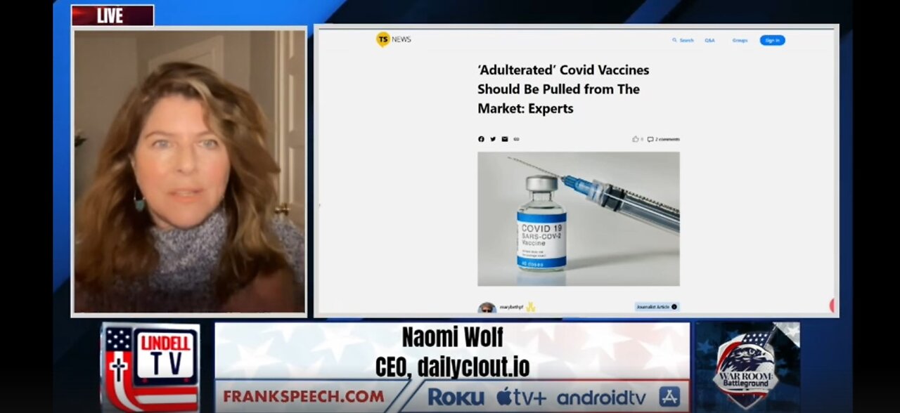 WW3 Update: Naomi Wolf Joins WarRoom To Discuss Vaccines Which Are Now Shown To Contain SV40 13m