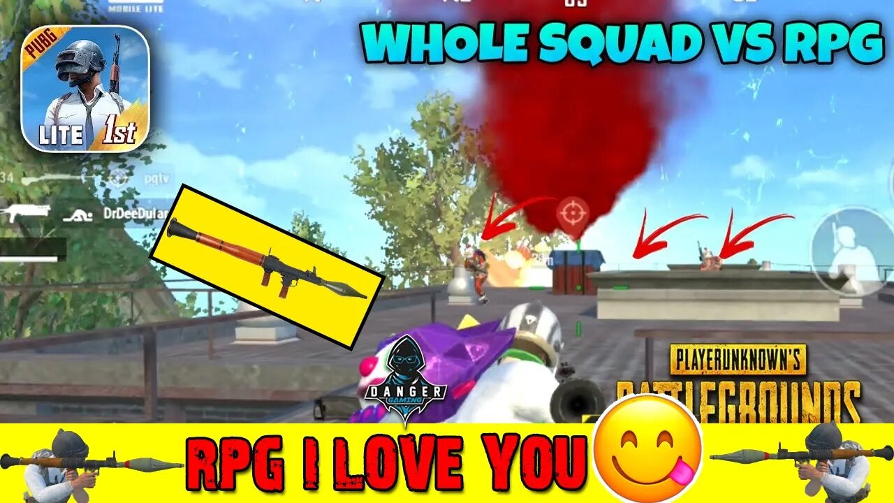 Whole Squad VS RPG, Epic Fight | PUBG Mobile Lite | Danger x Gaming