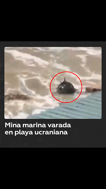 Mina marina varada en playa ucraniana