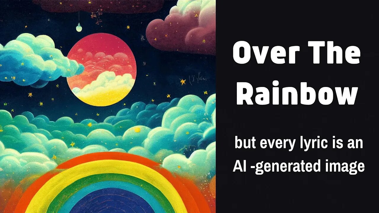 Over The Rainbow - But every lyric is an AI-generated image