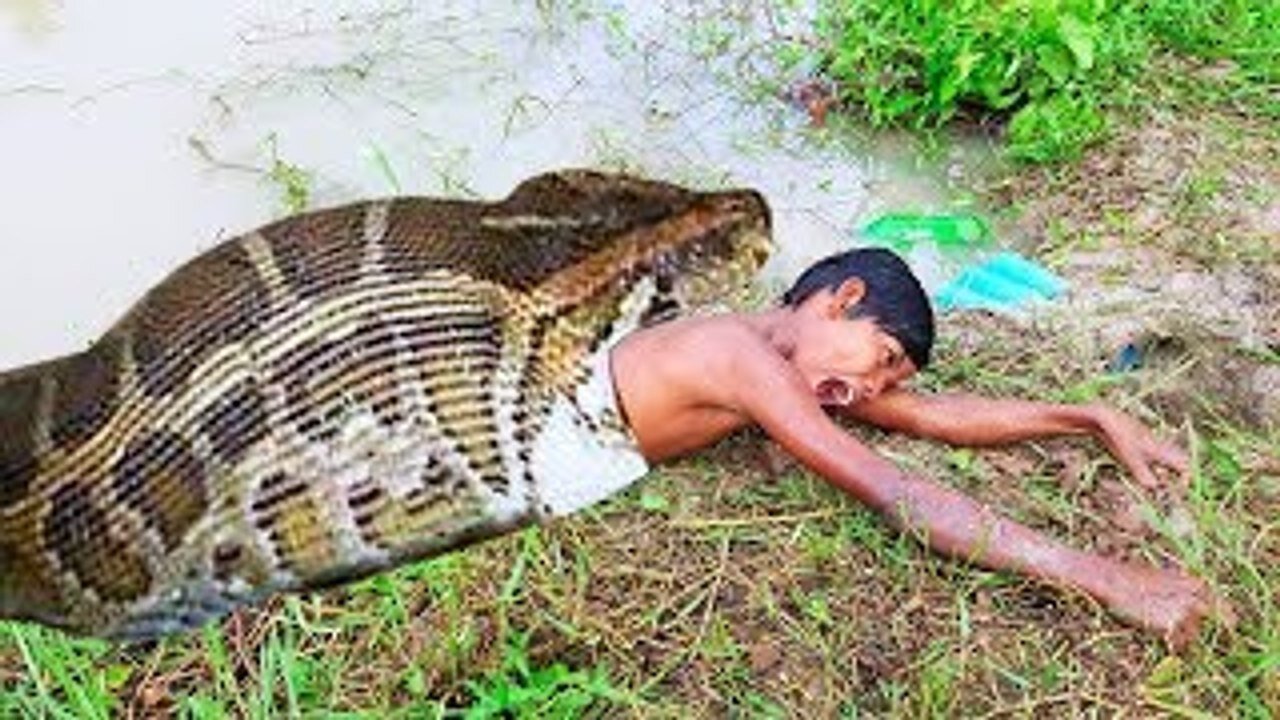 Amazing Clever Boy Trap Big Snakes Using Fan Guard With Water Pipe