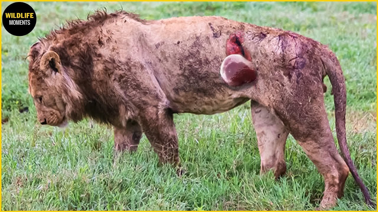 45 HORRIFYING Moments Strongest Male Lion Fight To The Last Breath