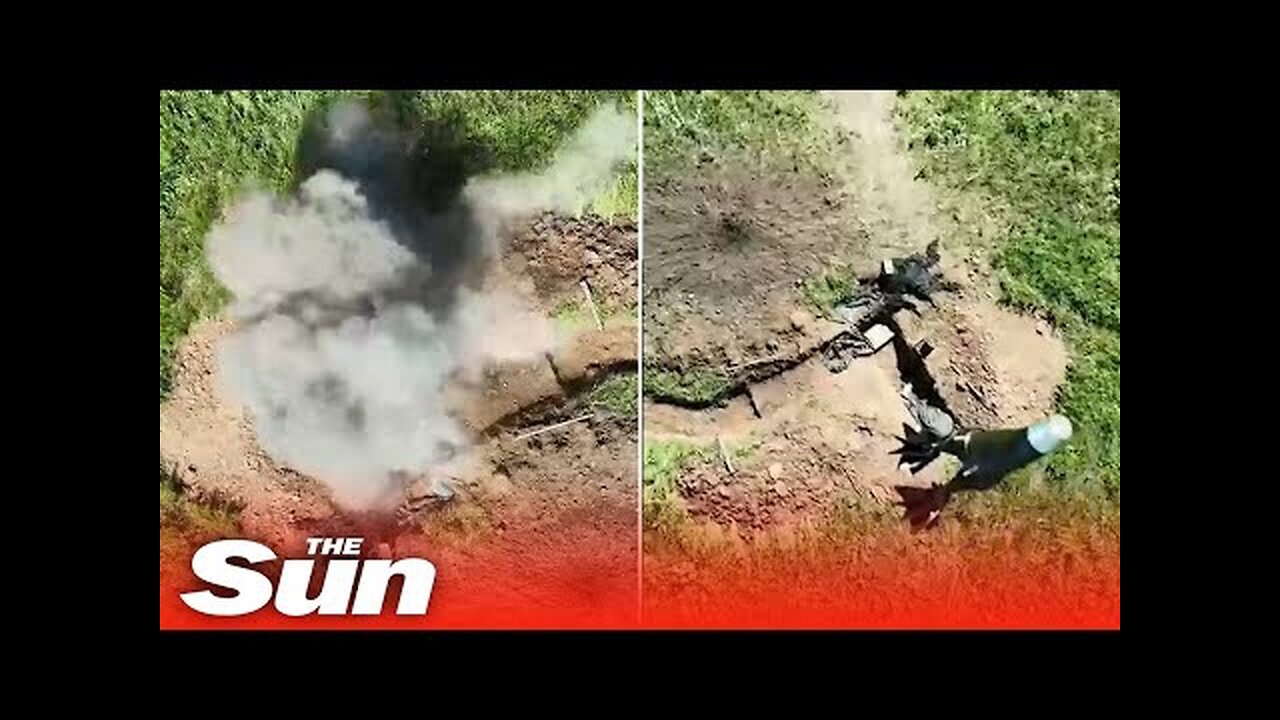 Ukrainian drones blow up Russian troops inside foxholes in Bakhmut