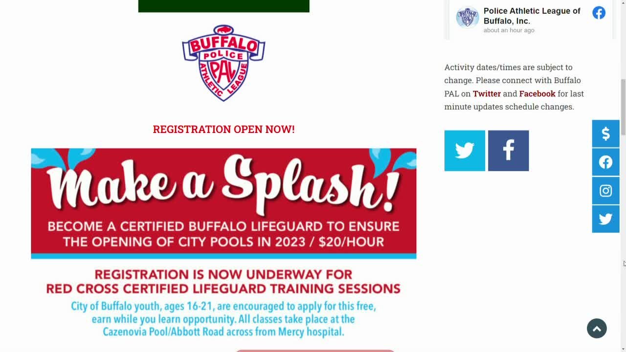 Free training to be a life guard at Buffalo City pools this summer