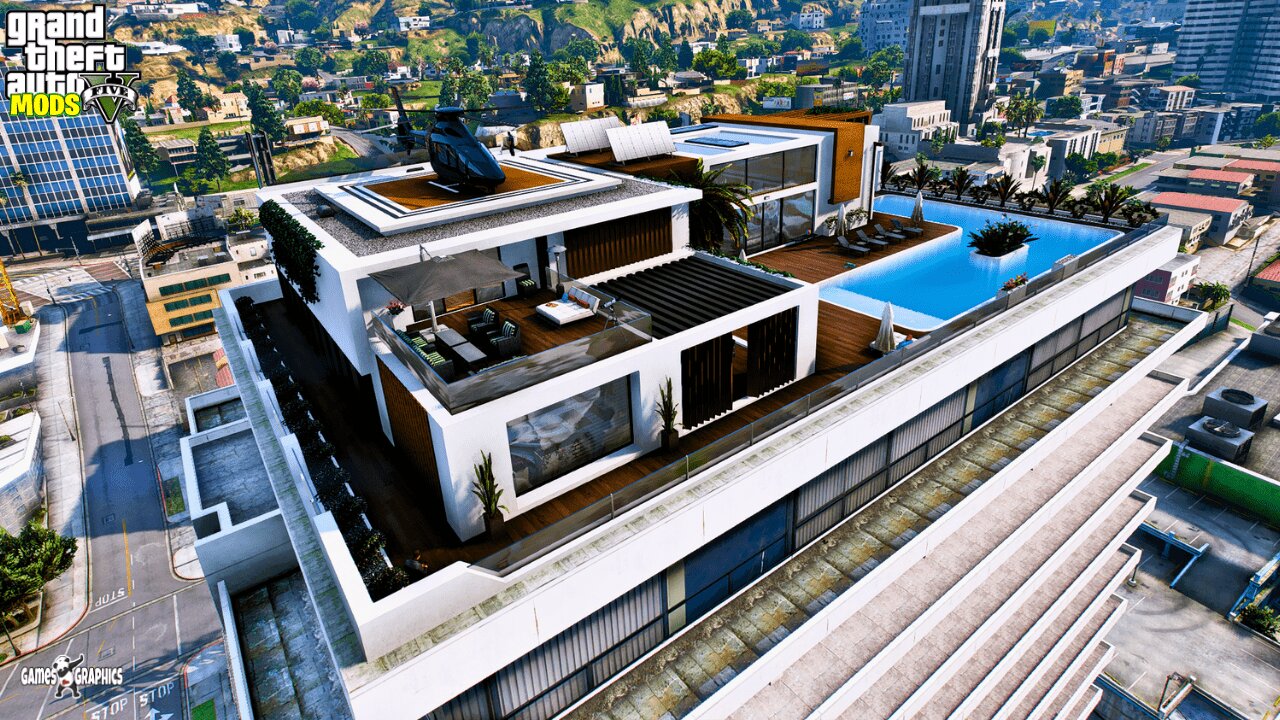 NEW $15M ROOFTOP PENTHOUSE!! (SELLING HOUSES #138) GTA 5 MODS