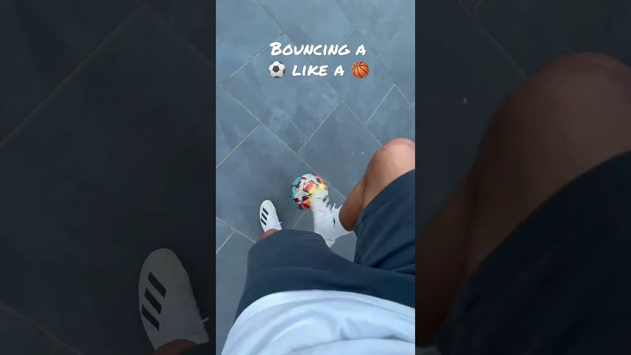 WTF?! 😳 BOUNCING A ⚽️ LIKE A 🏀 Jeremy Lynch #Shorts