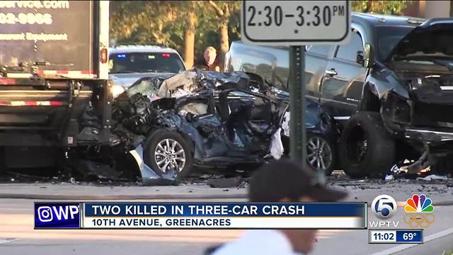 2 killed in three-car crash in Greenacres