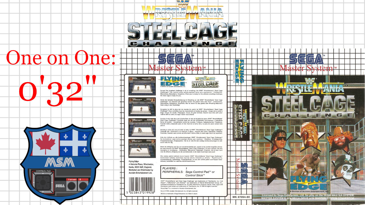 WWF WrestleMania: Steel Cage Challenge [SMS] One on One [0'32"] 3rd place🥉 | SEGA Master System