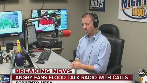 Angry fans flood talk radio with calls