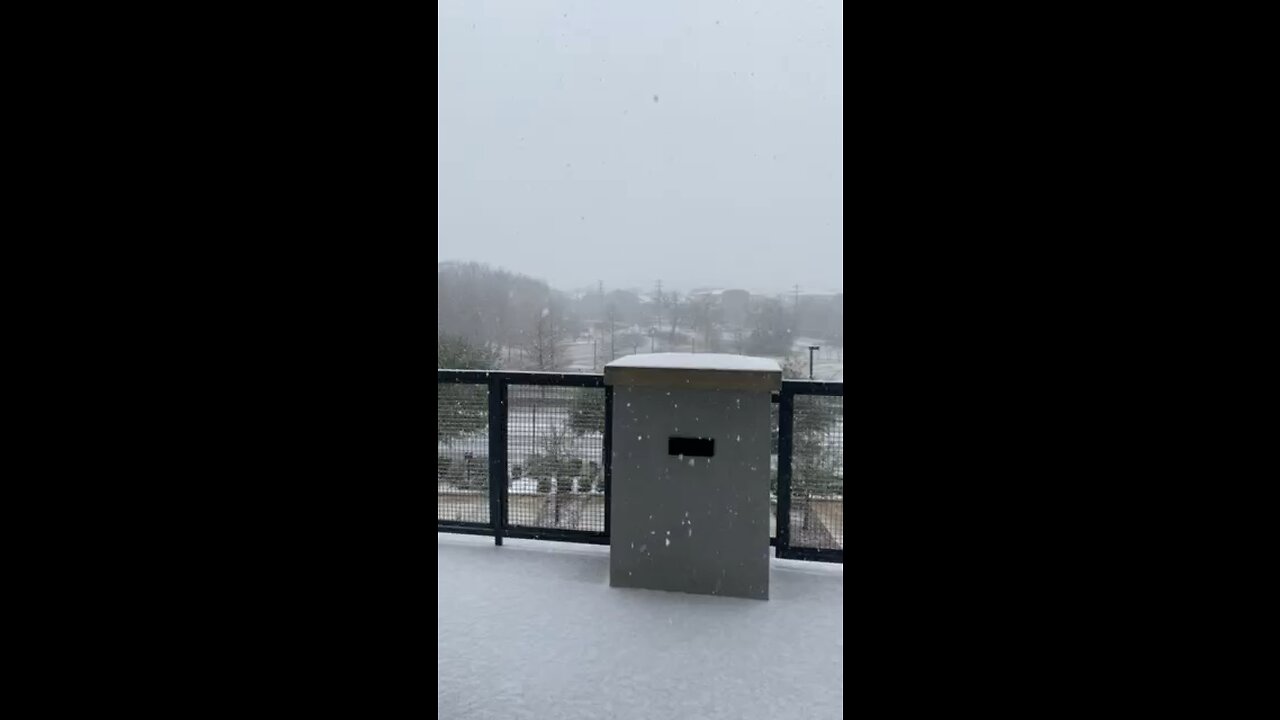 Snowing on my Balcony