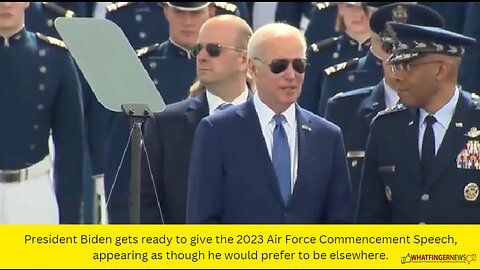 President Biden gets ready to give the 2023 Air Force Commencement Speech