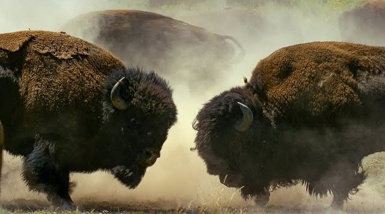 Buffalo Fight for Mating Rights