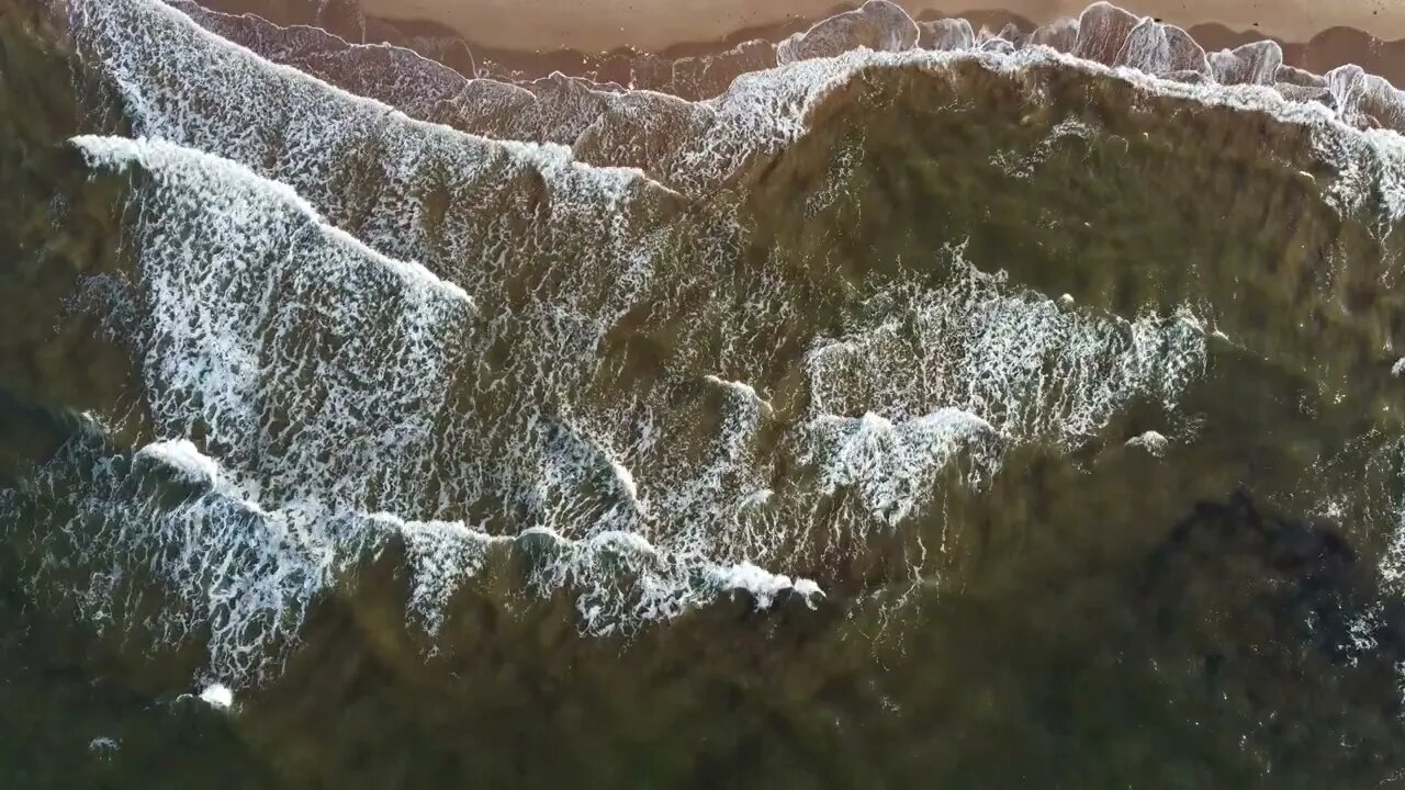 Waves on the beach in Canada