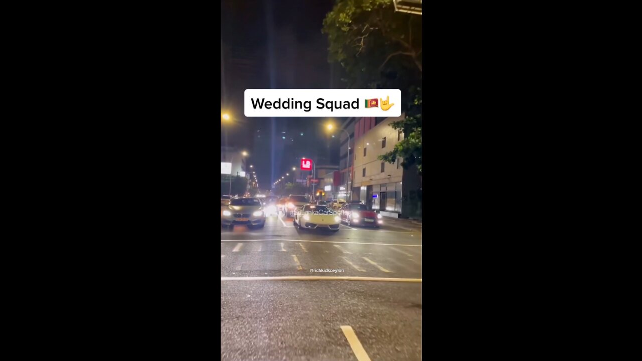 Wedding squad with insane vehicle