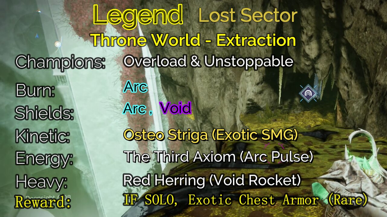 Destiny 2 Legend Lost Sector: Throne World - Extraction 5-9-22