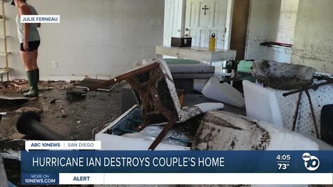 Couple's home damaged by Hurricane Ian