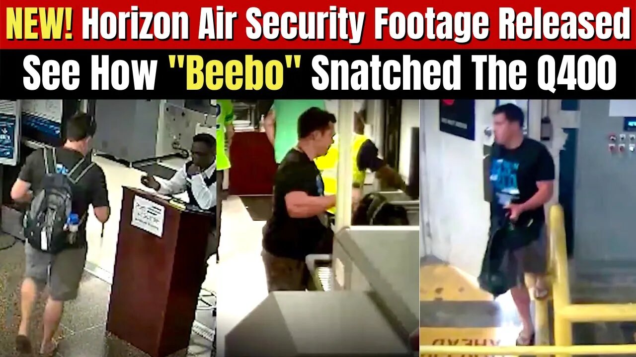 Never Before Seen NEW Horizon Security Footage Of (Richard Russell) Stealing The Bombardier Q400