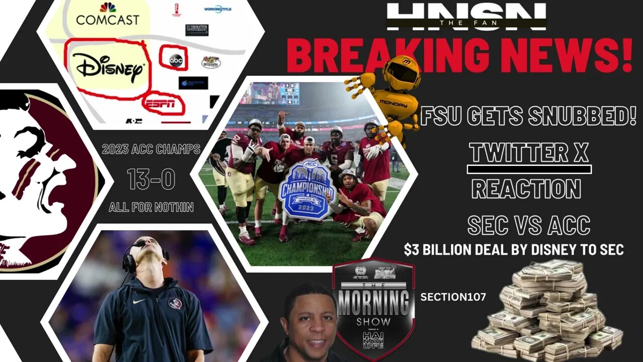 HNSN's TWITTER X REACTION: FSU GETS SNUBBED! SEC VS ACC TV DEALS