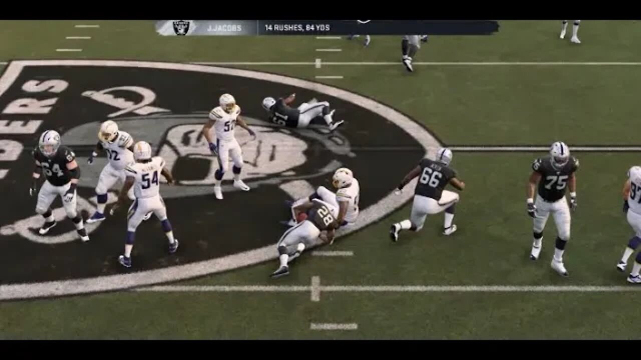 Highlight: Oakland Raiders vs Los Angeles Chargers #GreatGame #Madden20 #Close