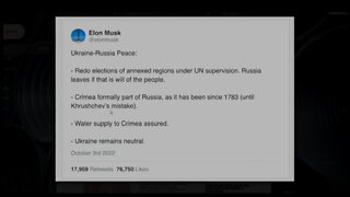 Elon Musk Dares To Suggest A Plan For Peace
