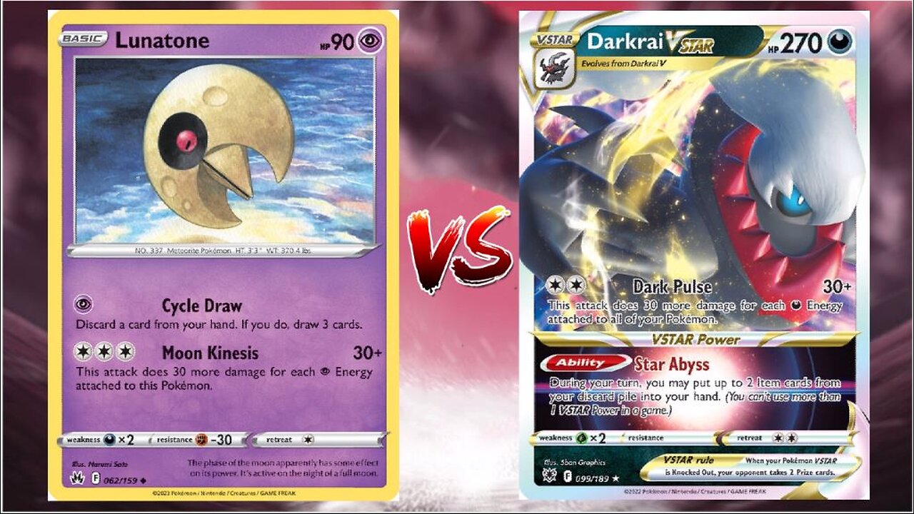 Pokemon TCG Online Solrock Lunatone VS Darkrai VSTAR!!