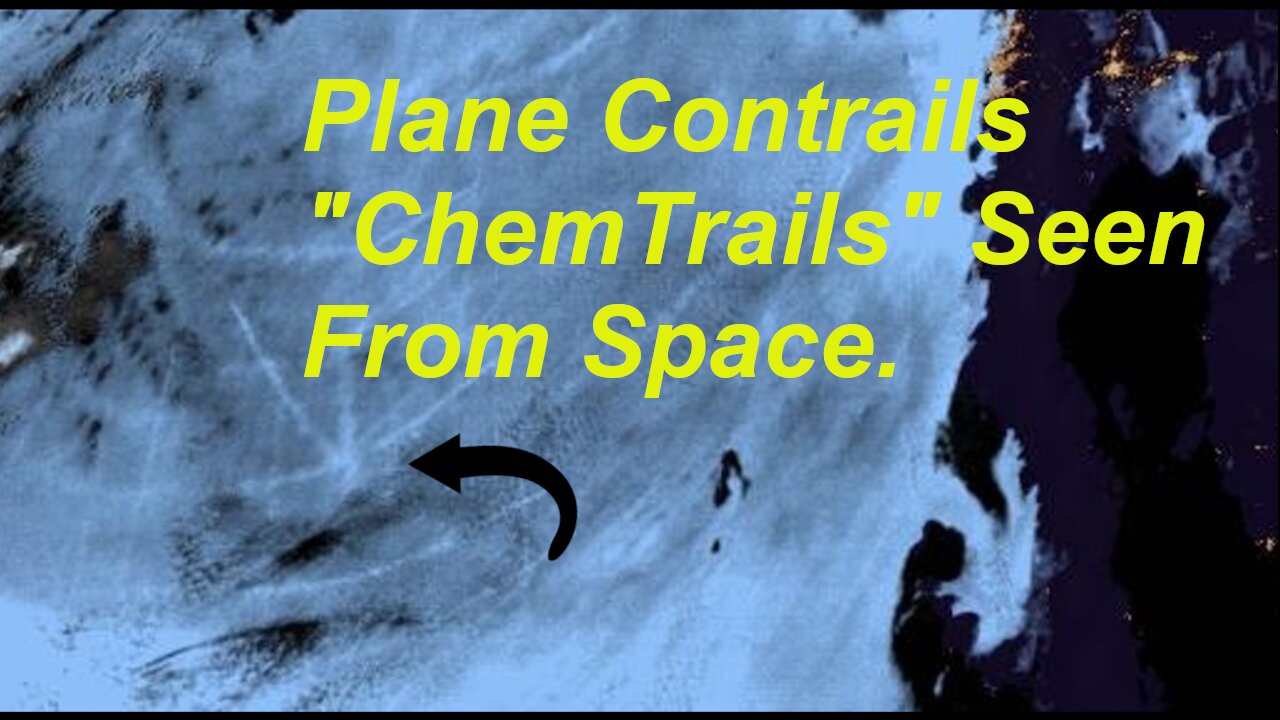 Plane Contrails, "Chem-trails" seen from space.